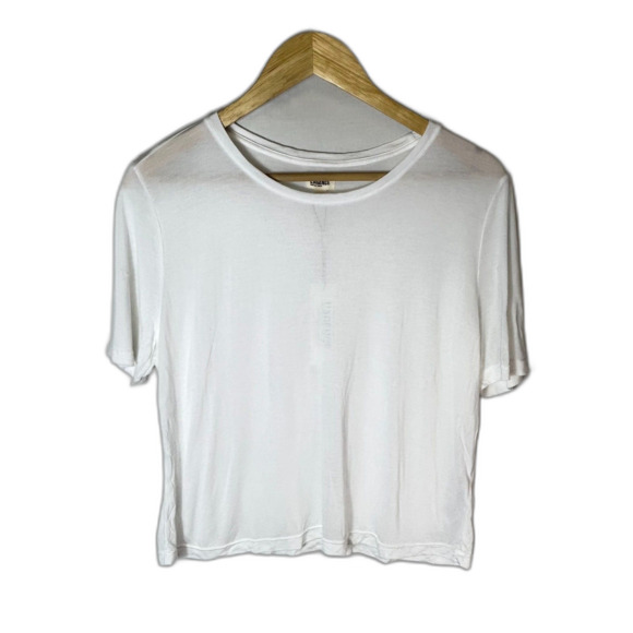L'AGENCE NWT Remy White Modal Crewneck Short Sleeve T-Shirt Size XL - Picture 3 of 12